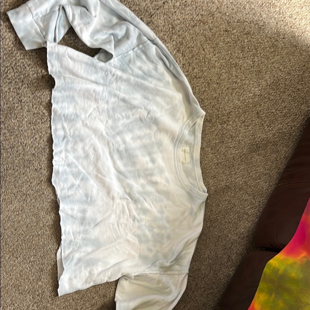 American Eagle Outfitters Light Blue Tie-Dye Sweater